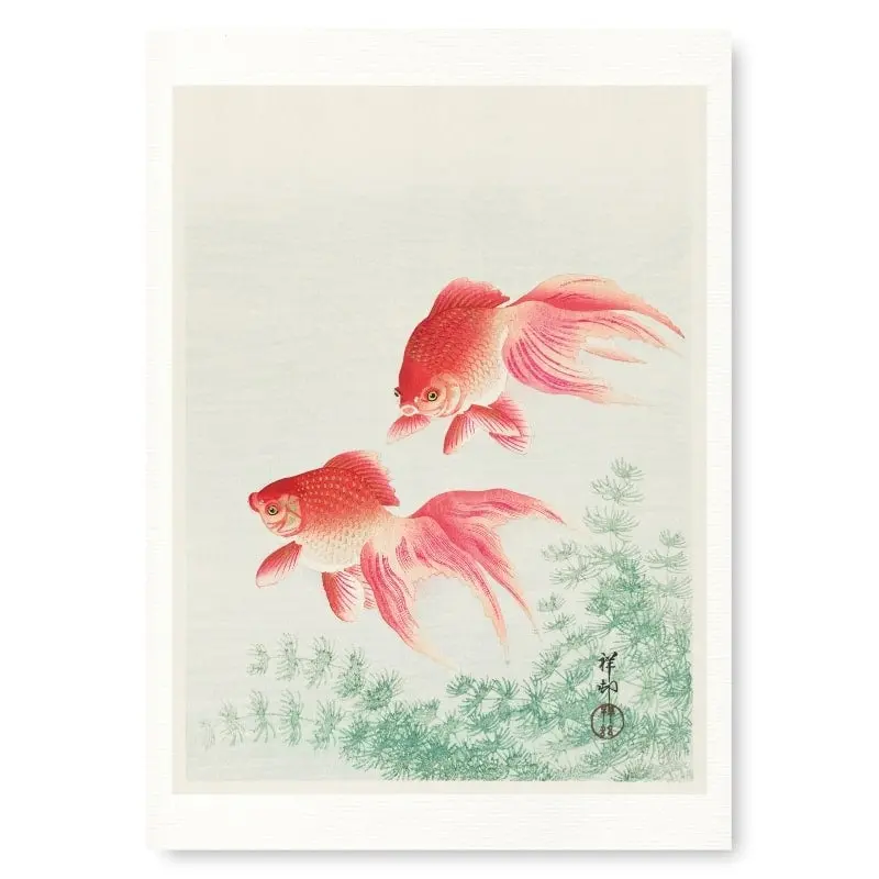 Póster Japonés Peces de Colores