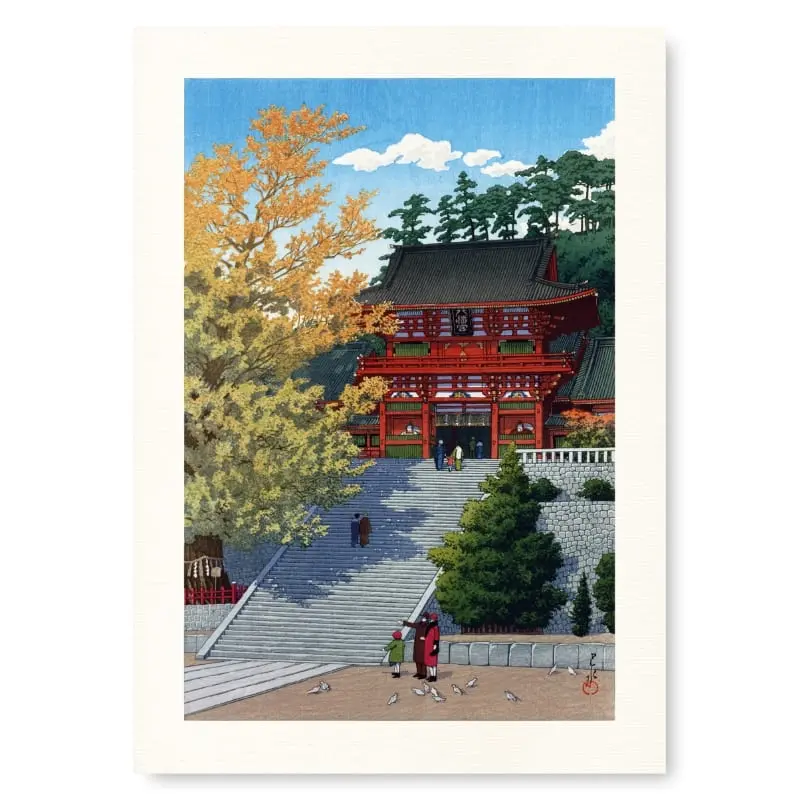 Póster Japonés Santuario de Kamakura
