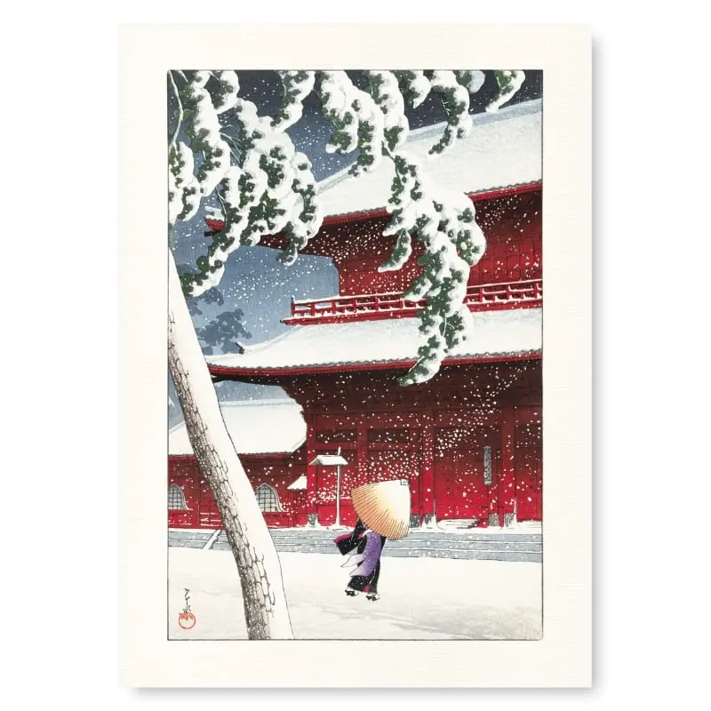 Póster Japonés Templo Zojoji