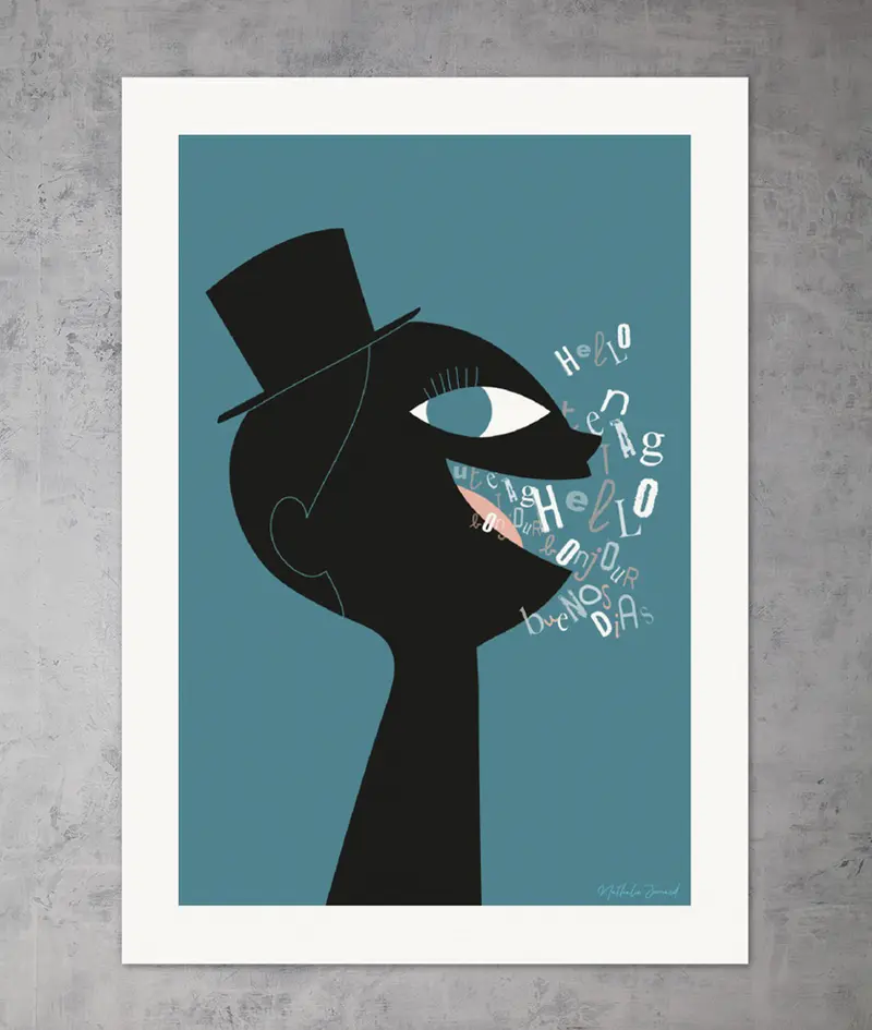 Poster Le petit polyglotte by Nathalie Jomard