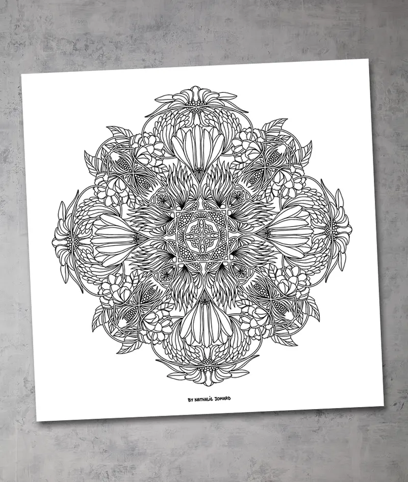 Poster Mandala #1 by Nathalie Jomard