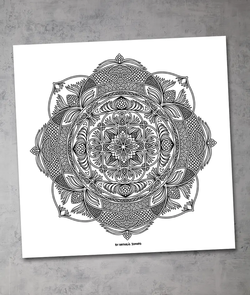 Poster Mandala #5 by Nathalie Jomard