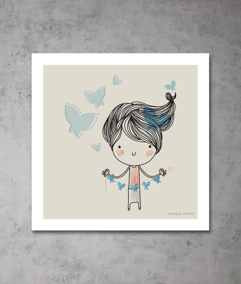 Poster Papillons by Nathalie Jomard