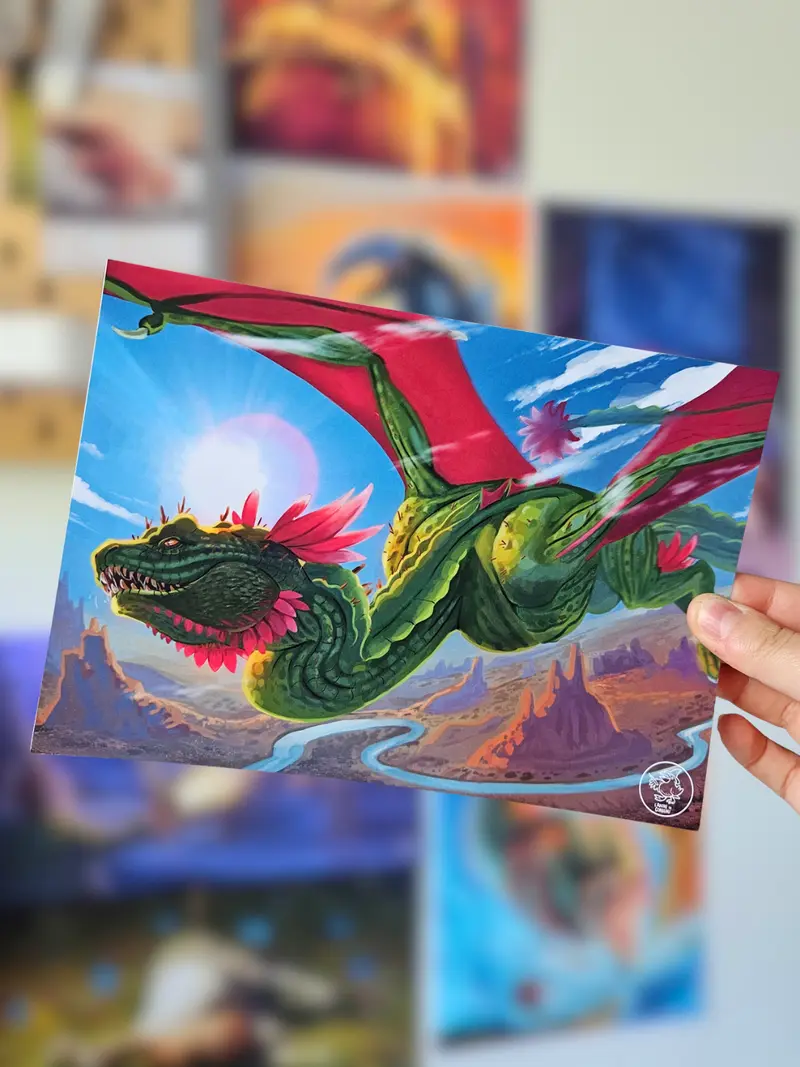 Print A5 Dragon Cactus