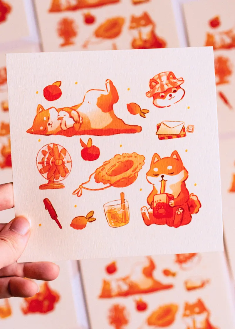 Print - Shibas d'été