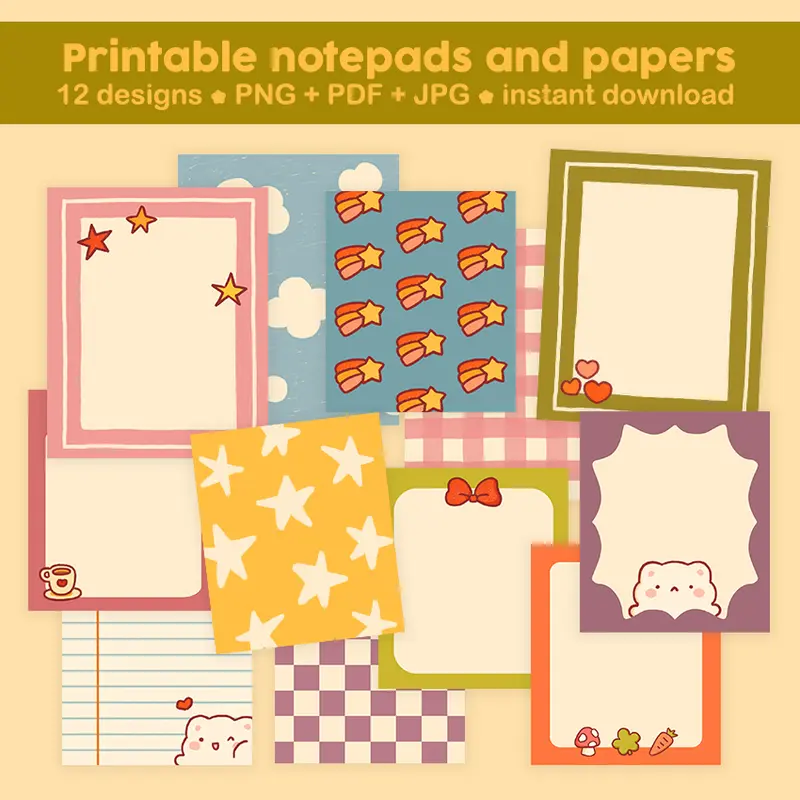 Printable notepads & papers #1427
