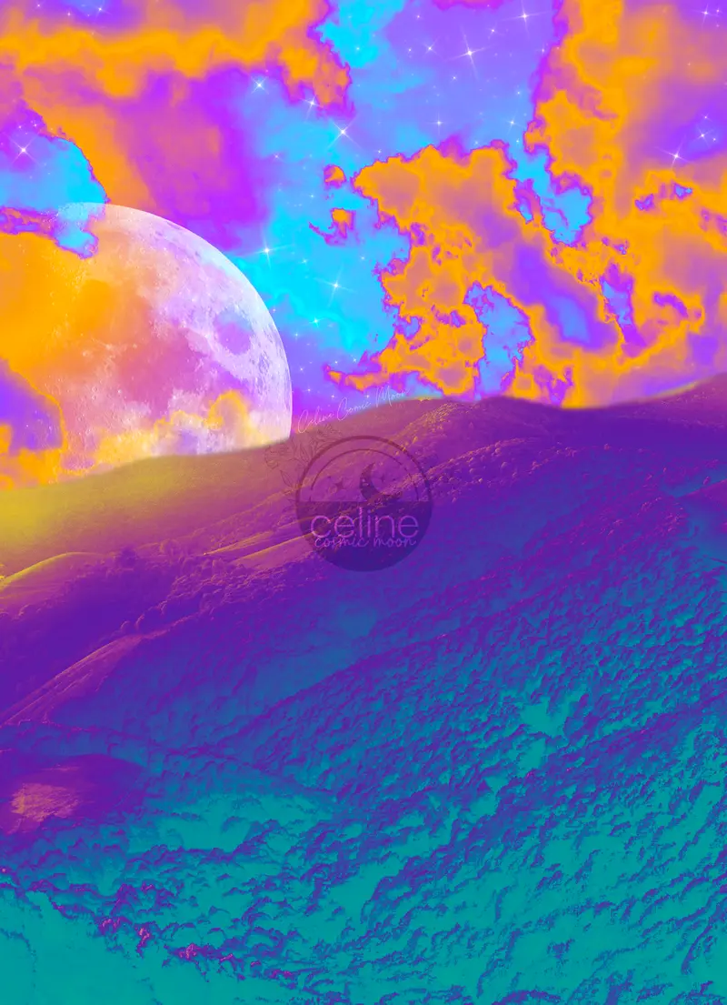 Psychedelic Mountain Print