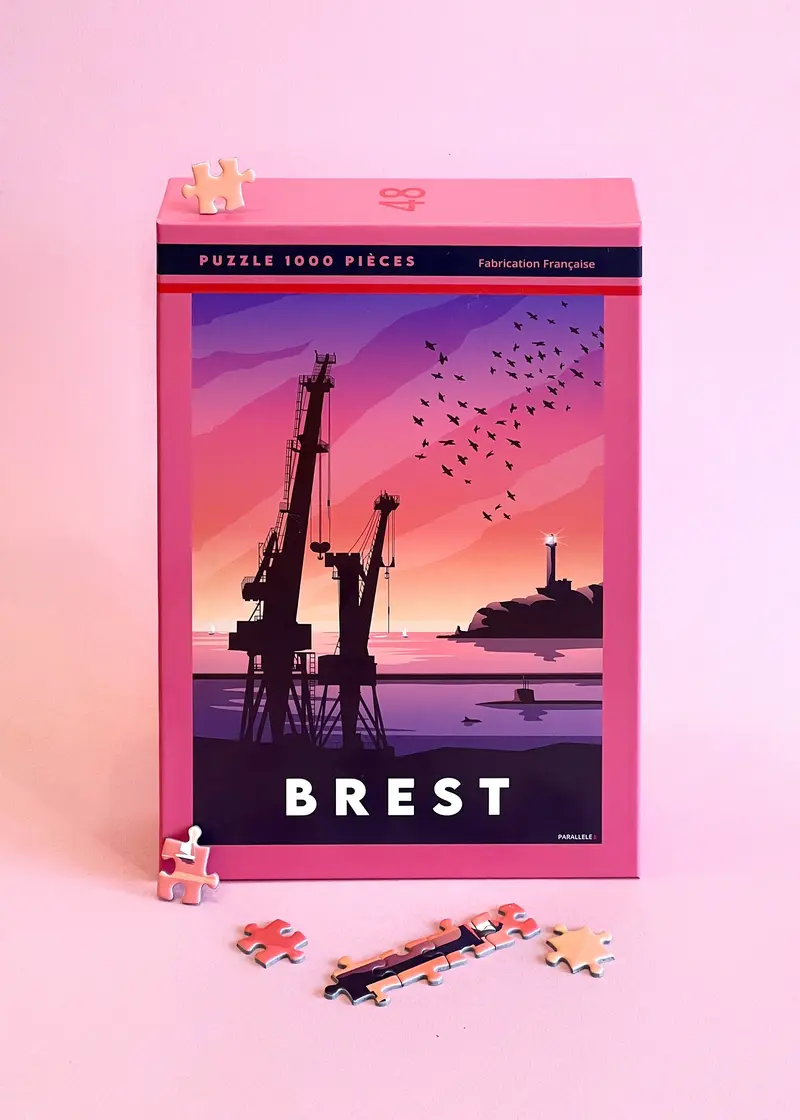 Puzzle 1000 pièces - Brest (Grues)