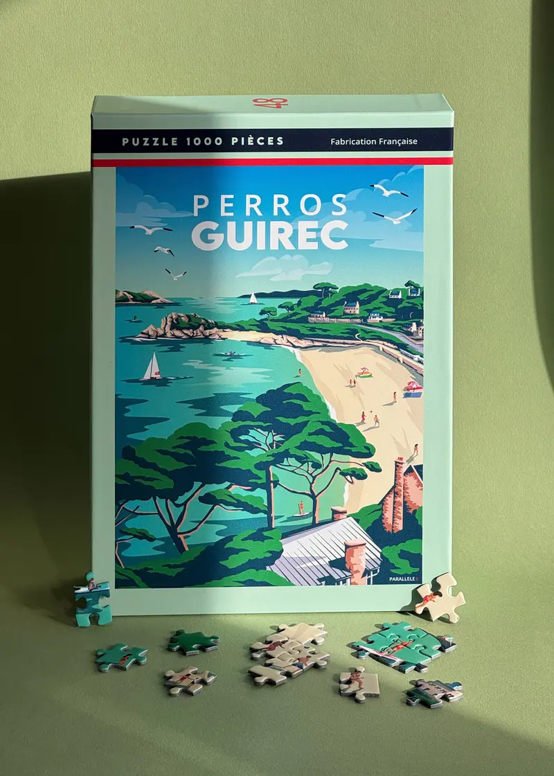 Puzzle 1000 pièces - Perros-Guirec (Plage de Trestrignel)