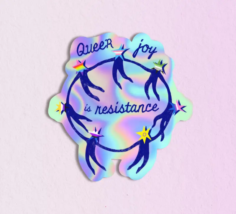 Queer Joy Is Resistance ✶ Holographic Vinyl Sticker