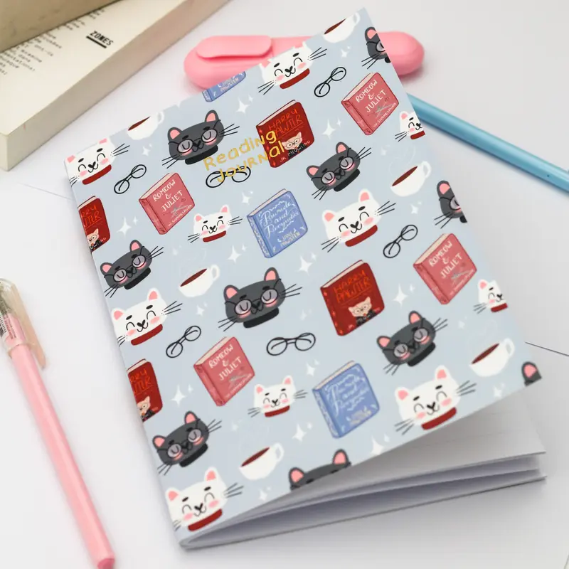 Reading Journal - Cat lover gift - Cute notebooks