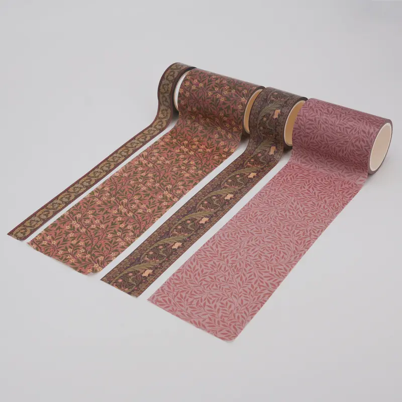 Red Wood - Arts & Crafts Decorative Pattern Washi Tape Set