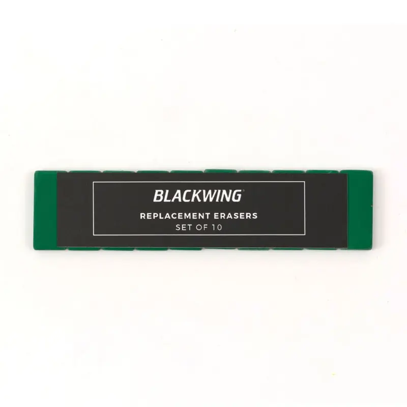 Replacement Pencil Erasers - Pack of 10 - Green