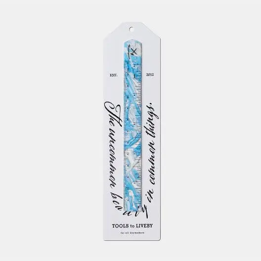 ruler / blue & white
