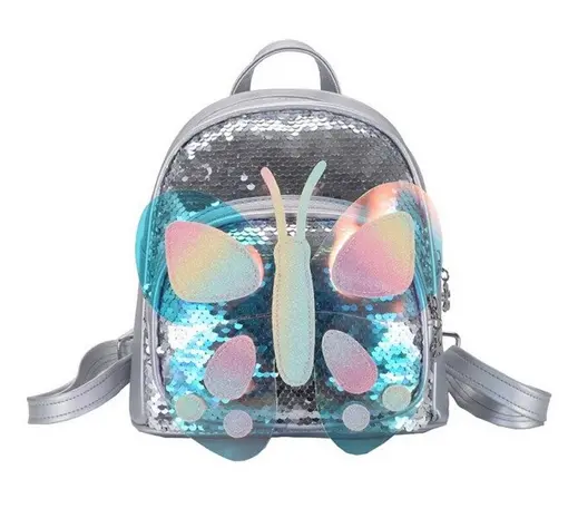 Sac à Dos Papillon argenté