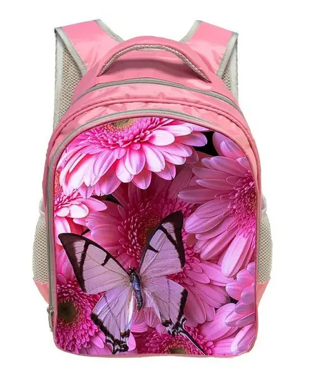 Sac à Dos Papillon et Fleurs Rose