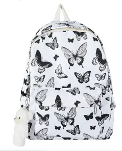 Sac à Dos Papillons Noir et Blanc