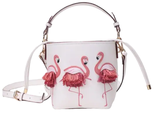 Sac à Main Flamant Rose Blanc