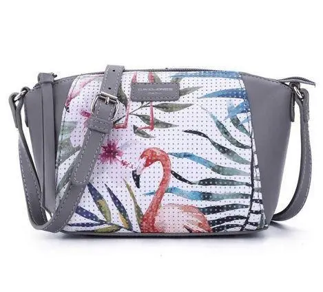 Sac à Main Gris Flamant Rose