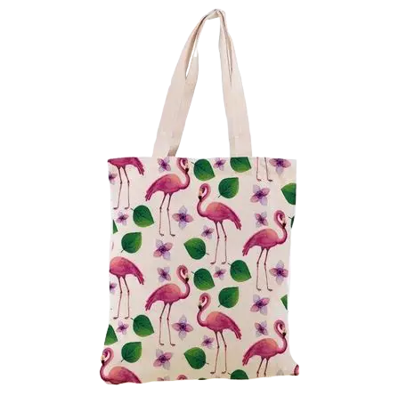 Sac avec Flamant Rose Violette
