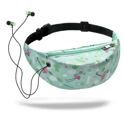 Sac Banane Flamant Rose Vert