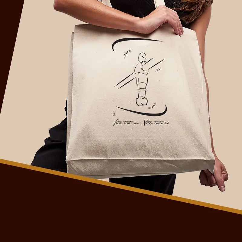 Sac Cabas Babyfoot Graphisme - Spacieux 21L Personnalisable