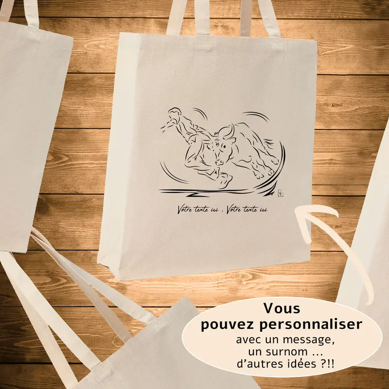 Sac Cabas Course Camarguaise Le Cocardier - Spacieux 21L Personnalisable
