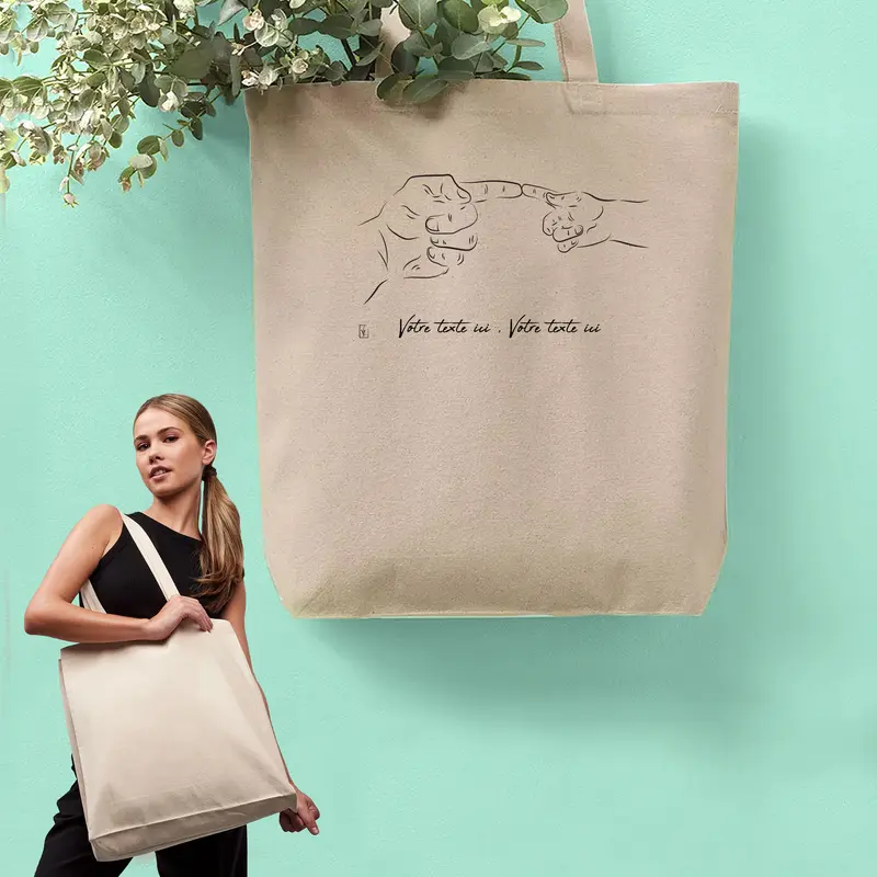 Sac Cabas Création d'Adam Main de Dieu - Spacieux 21L Personnalisable