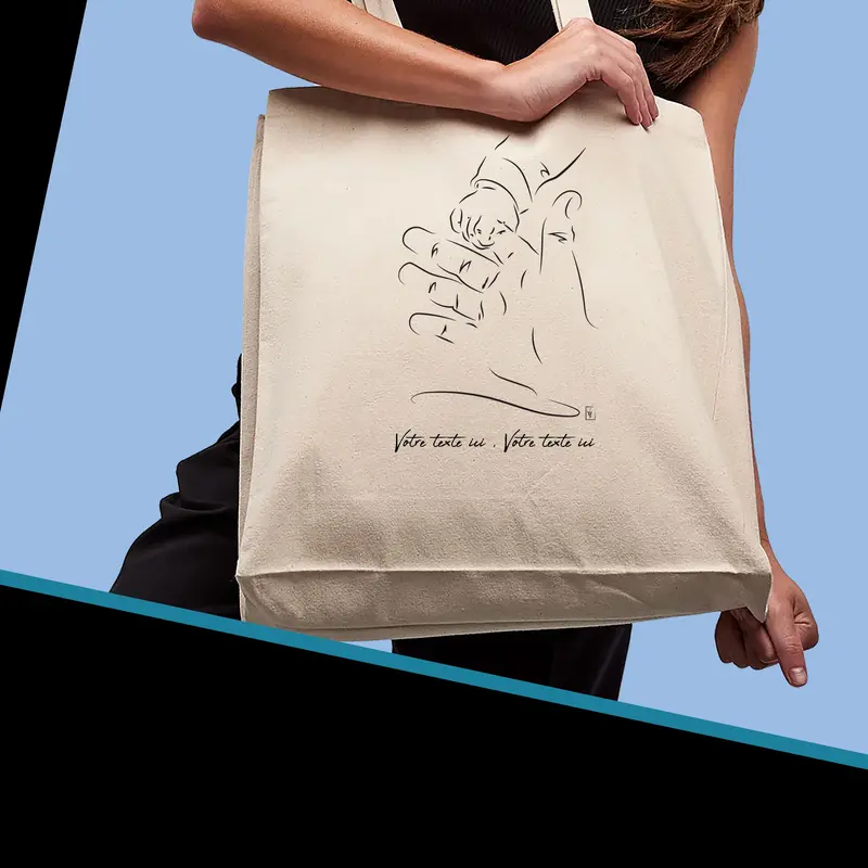 Sac Cabas Deux Mains Enfant et Adulte - Spacieux 21L Personnalisable