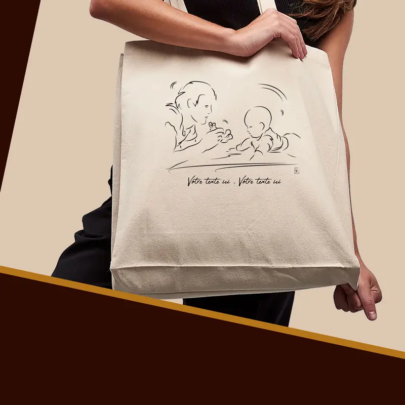 Sac Cabas Futur Grand-Père Naissance Bébé - Spacieux 21L Personnalisable