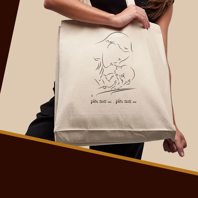 Sac Cabas Futur Papa Naissance Bébé - Spacieux 21L Personnalisable