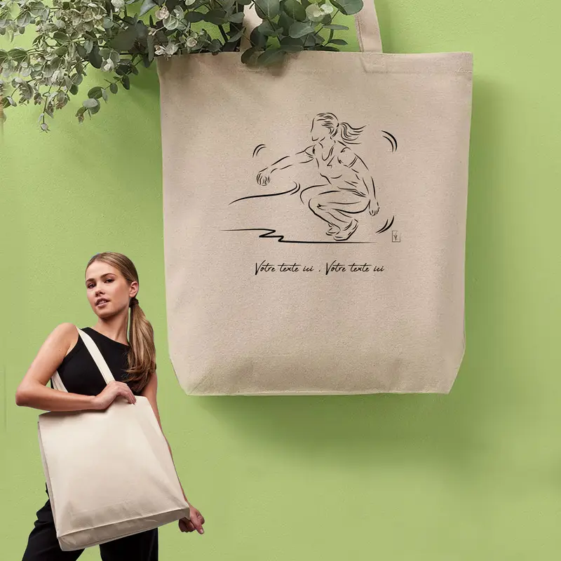 Sac Cabas Pétanque Féminine Pointe - Spacieux 21L Personnalisable