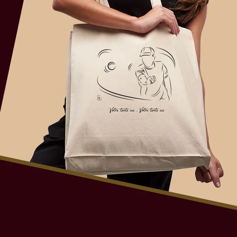 Sac Cabas Pétanque Graphisme - Spacieux 21L Personnalisable