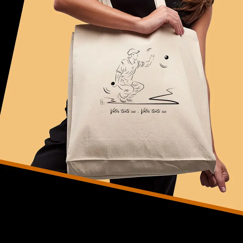 Sac Cabas Pétanque Pointe - Spacieux 21L Personnalisable