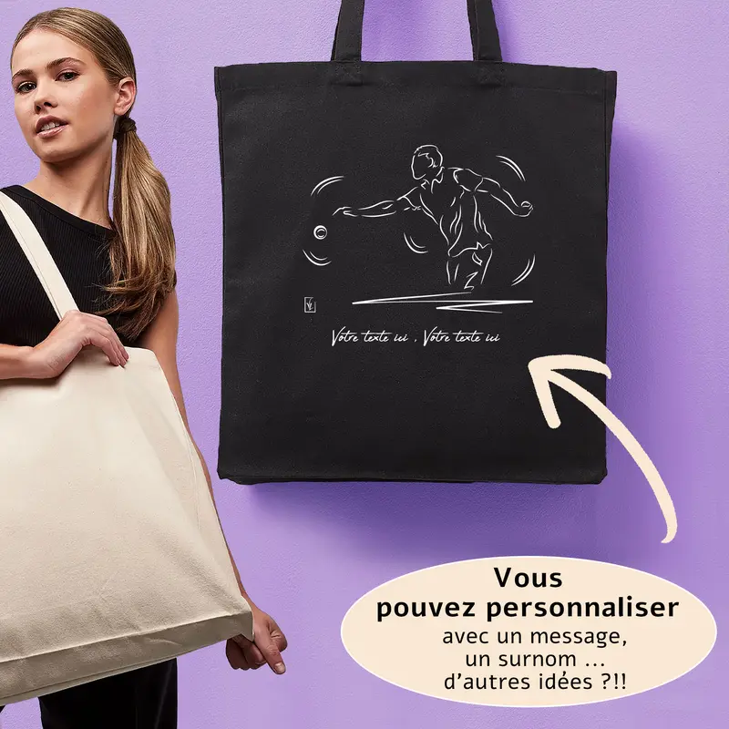 Sac Cabas Pétanque Tirs ou Pointes - Spacieux 21L Personnalisable