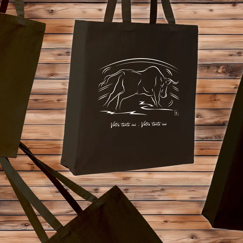 Sac Cabas Taureau Arène Corrida - Spacieux 21L Personnalisable