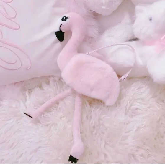 Sac Peluche Flamant Rose