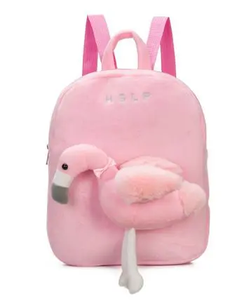 Sac Peluche Flamant Rose