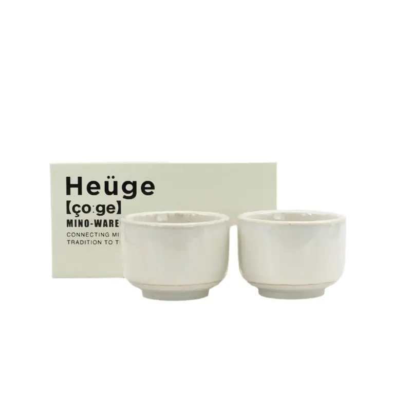 Sake cup set 2 - Heuge - Shino
