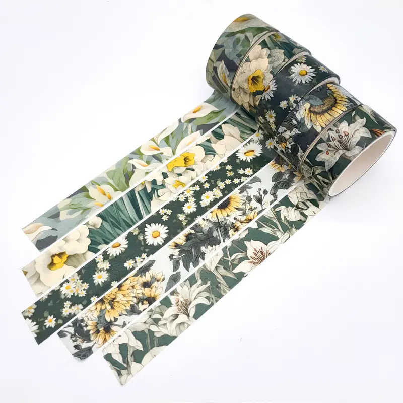 Serenity Bloom - Floral Washi Tape Set