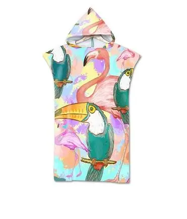Serviette à Capuche Flamant Rose Garçon