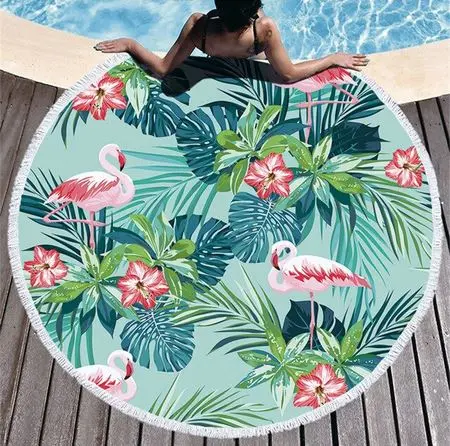Serviette de Plage Flamant Rose Océan
