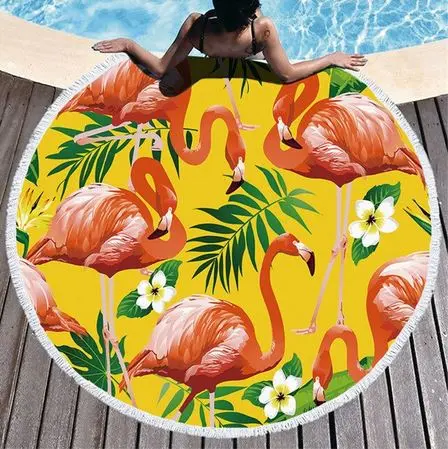 Serviette de Plage Flamant Rose Soleil