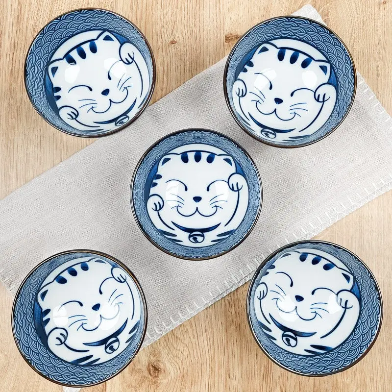 Set  5 Cuencos Maneki Neko