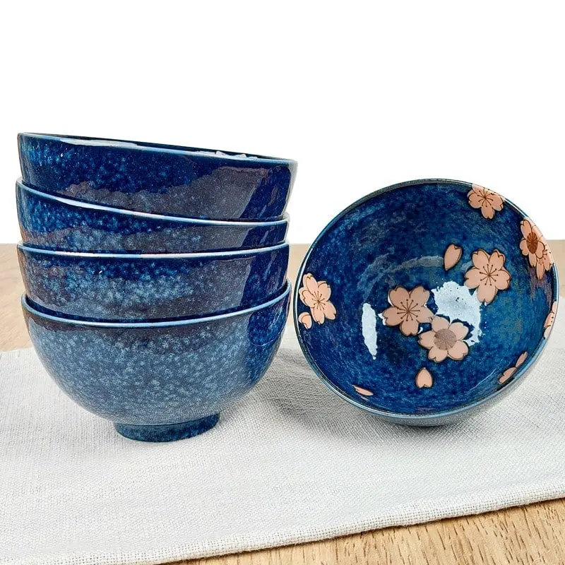 Set de 5 cuencos japoneses Sakura