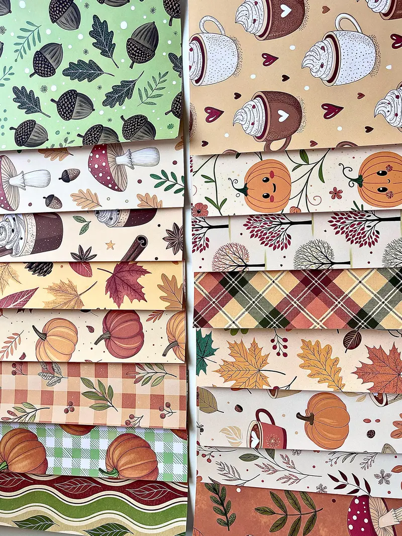 Set de Papiers A5 Journaling & Scrapbooking Autumn Vibes – Tiliana Family