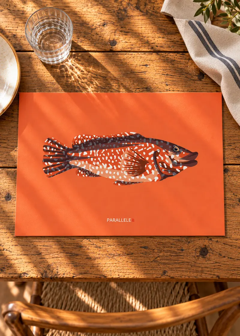 Set de table Vieille – fond orange