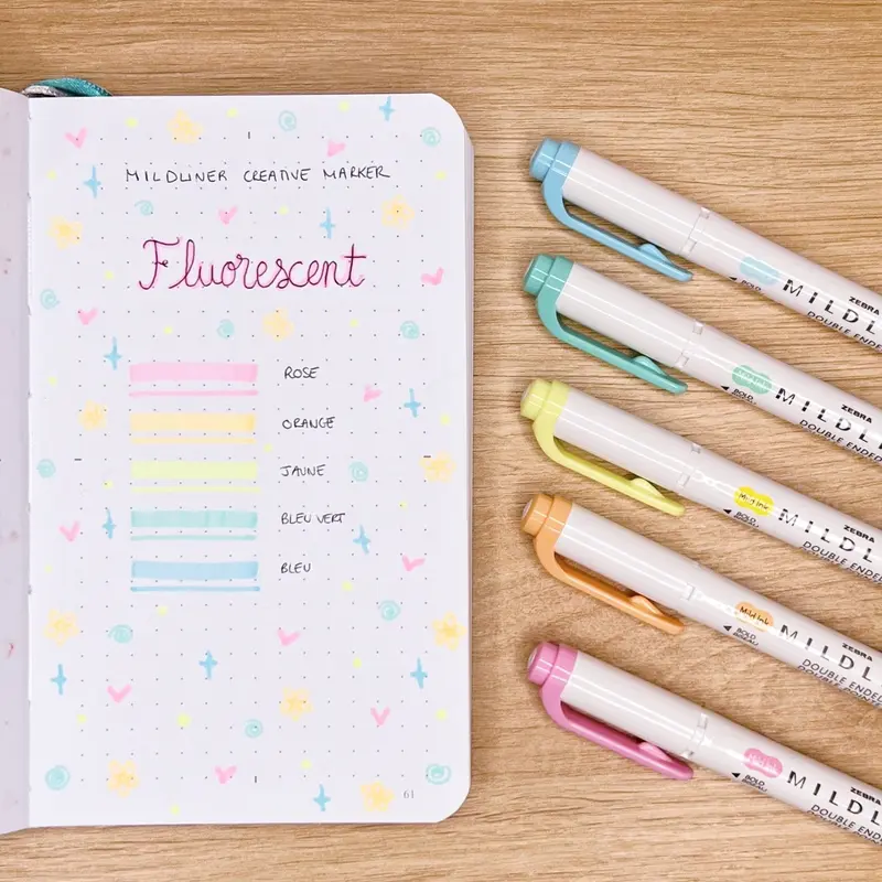 Set "Fluorescent" de ZEBRA - Surligneurs