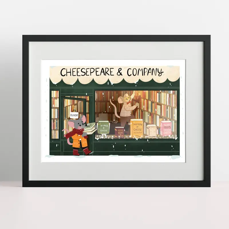 Shakespare & Co - The Paris of Animals - A4 & A5 Print