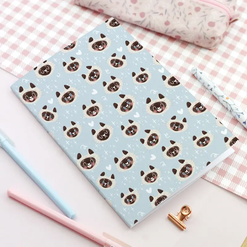 Siamese Cat Moods - Soft cover notebook
